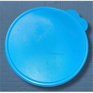 Tupperware 2516A Teal Blue Lid 8" Butterfly Tab Seal Y Fits 2519 236 USA Vintage